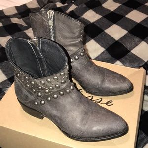 Rockin’ studded black leather bootie